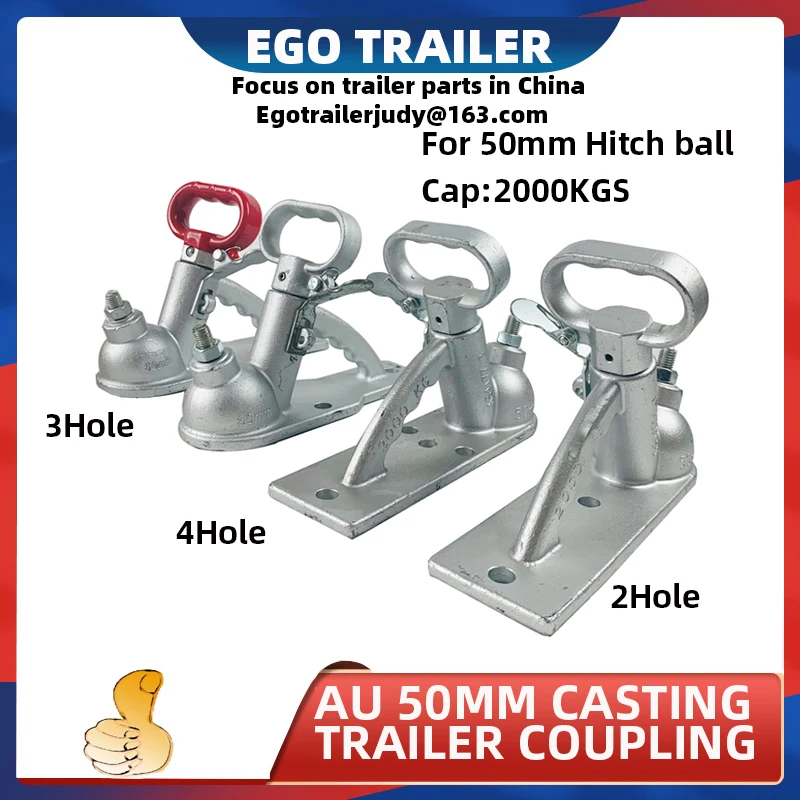 Ego trailer 2000kgs 3holes casting trailer coupler trailer coupling trailer connector AU style 50mm hitch ball  trailer parts