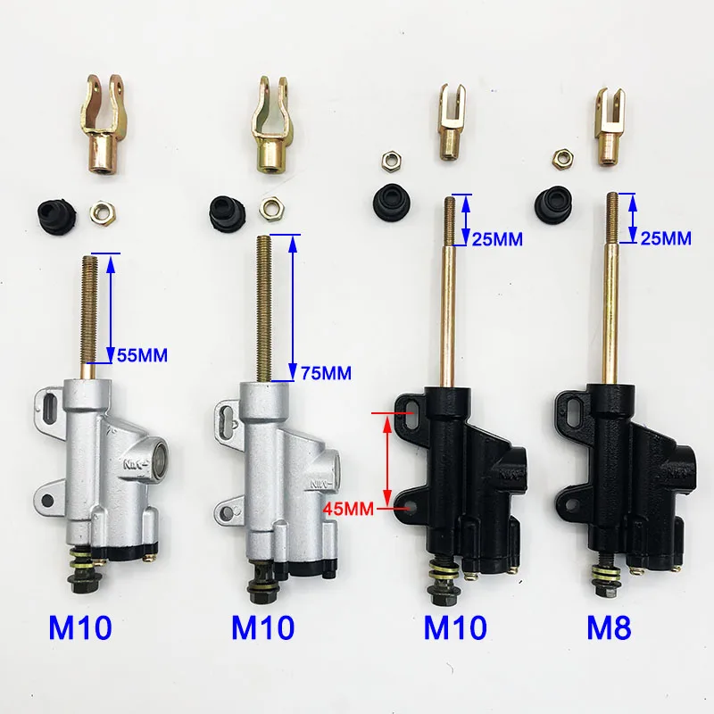 10mmOR8mm  BLACK and  white REAR PIT DIRT BIKE ATV HYDRAULIC BRAKE MASTER CYLINDER 110cc 125cc 140cc 150cc PITBIKE