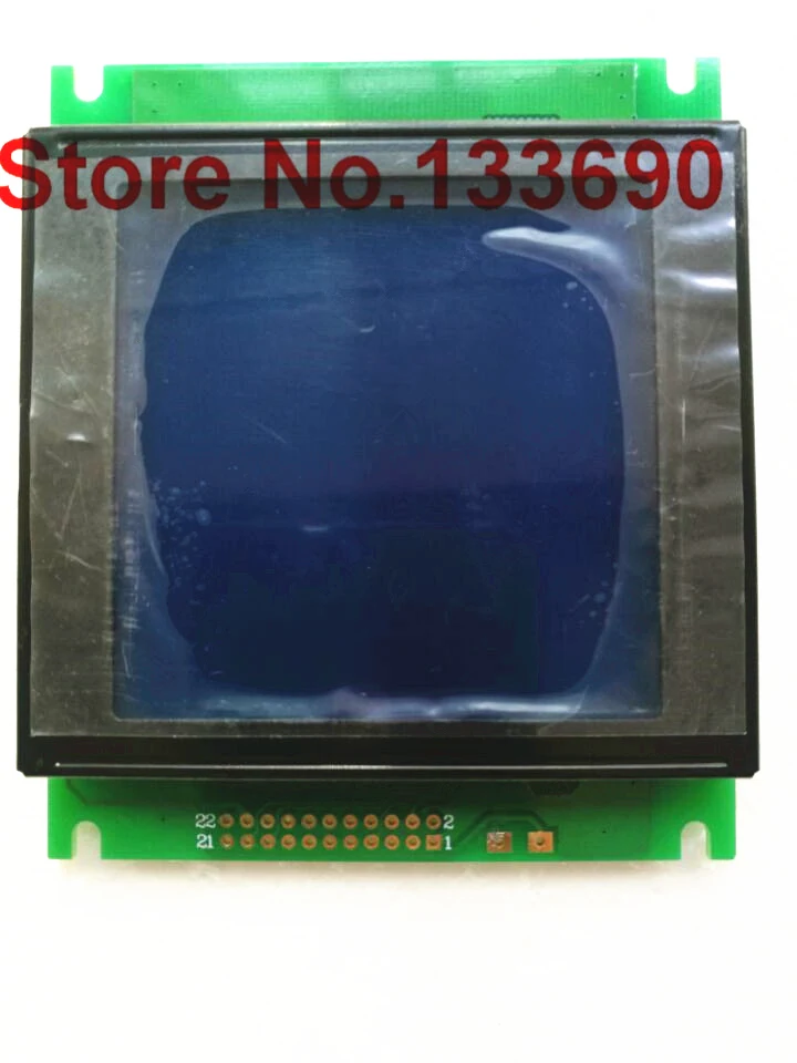 128x128 LCD Display Compatible G12812844C(R)-B-VB-R1 128128 LED Backlight Blue/Yellow Challenger 22P 8186 SM300 Spare Parts New