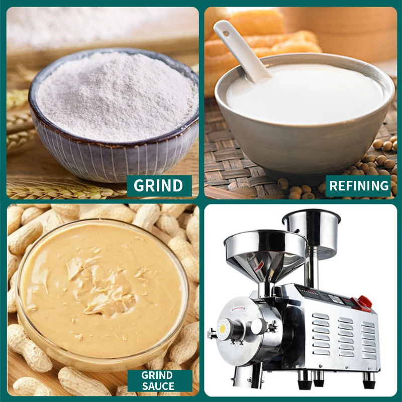 آلة طحن الرطب والجاف 3000 واط المنزلية فائقة غرامة طاحونة التجارية متعددة الوظائف طحن و متعددة الحبوب العالمي