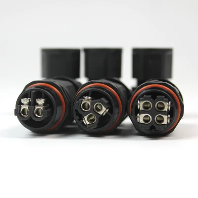 IP68 Waterproof Connector I-Type L20 2/3/4 Pin Electrical Terminal Adapter Wire Connector Screw Pin LEDLight Outdoor Connection