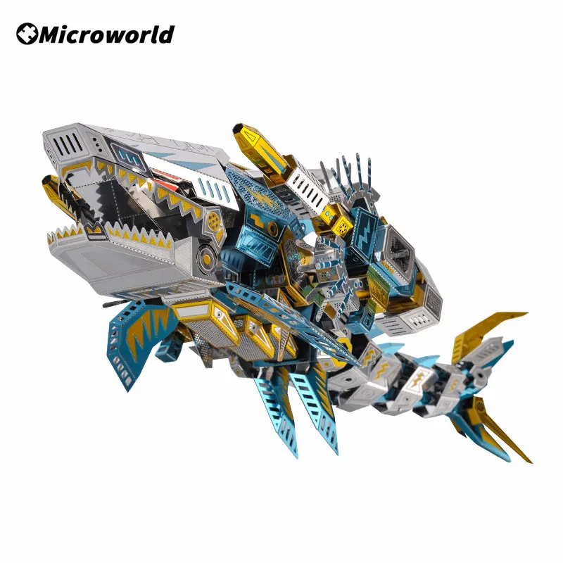 Microworld 3D 금속 퍼즐 기계 동물 모델, DIY 조립 키트, 교육 완구, 파티 게임용 데스크탑 장식 선물