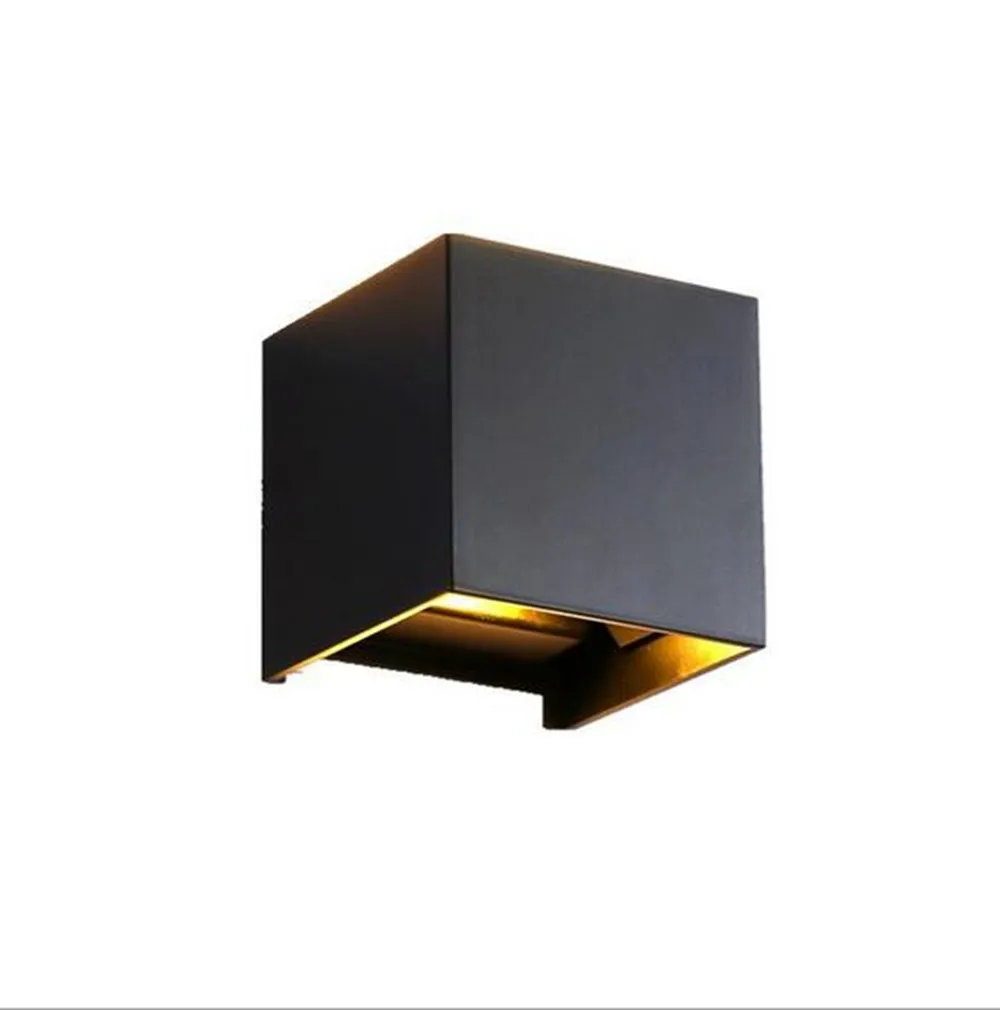 LED Wall Light Waterproof Outdoor 2x6W Square Wall Sconce Lamp Adjustable Angle Surface Mounted Garden Hallway Porch Light
