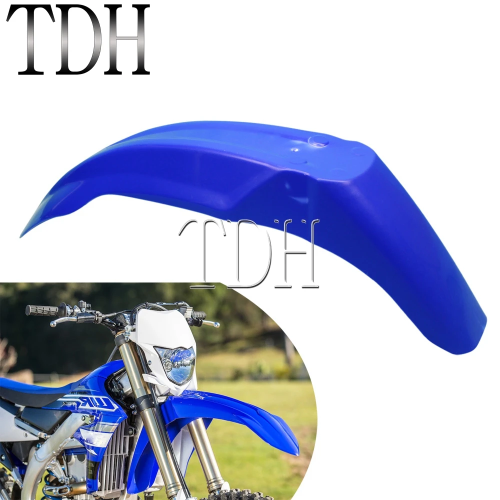 Universal Blue Motorcycle Front Fender Mudguard Off Road Dirt Bike Enduro MX Supermoto For Yamaha WR450F WR250 WR450 YZ XT TTR