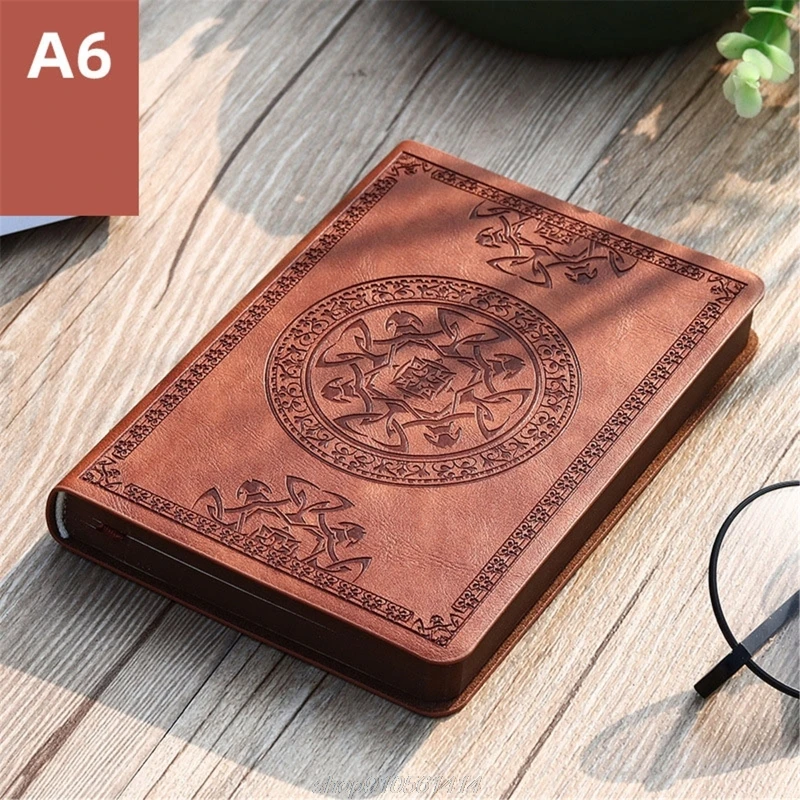 Portable Vintage Pattern PU Leather Notebook Notepad Stationery Gift Journal J03 21 Dropshipping