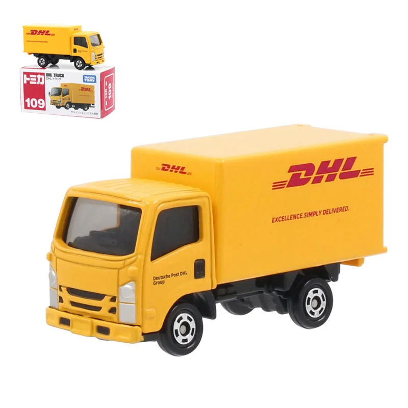 TAKARA TOMY TOMICA Alloy Model Cars Toys Simulation No. 109 DHL Transport Truck Gifts For Kids.