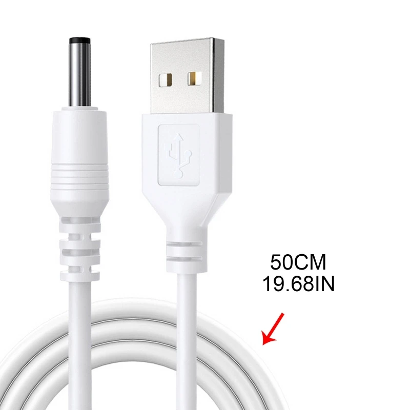 50cm/1.97''L Barrel Jack Charger Cord USB A to DC 3.5mm Power Cable 5V Appliances Fast Charging Cable DC Connector DropShipping