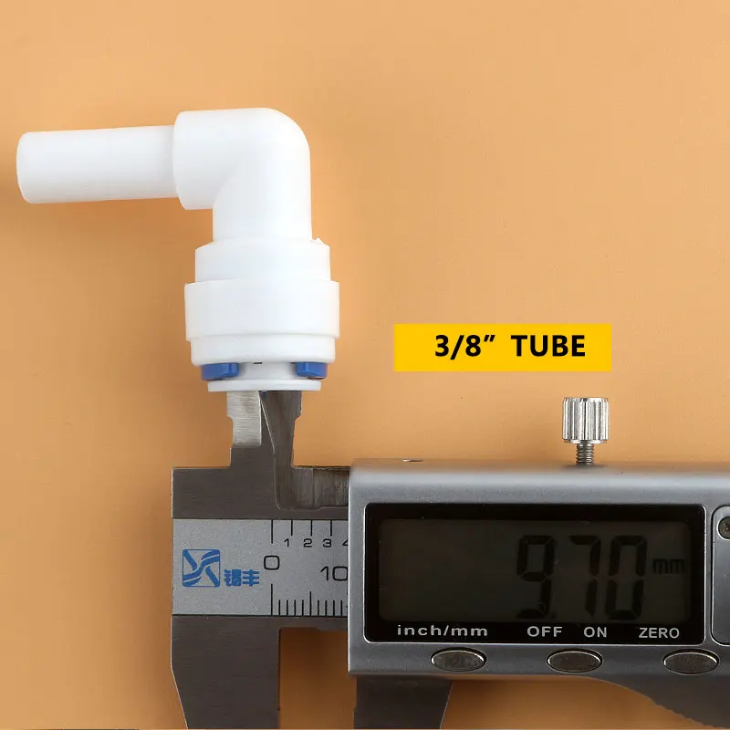 3/8 "-3/8" Boltข้อศอกQuick Connect 1166ท่อHard Plug Jointเส้นผ่าศูนย์กลาง9.5มม.Aquarium ROระบบReverse Osmosis
