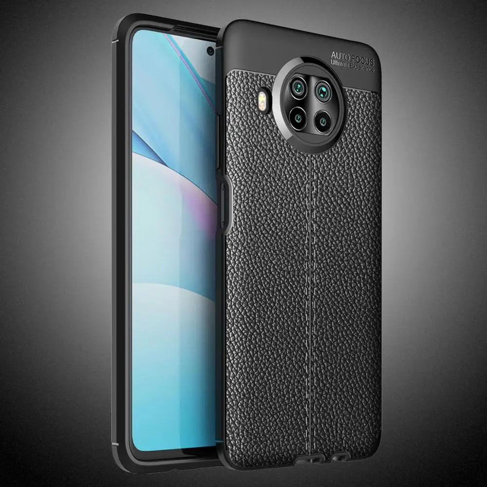 Mi 10T Lite Cases Leather Texture Shockproof Soft TPU Cover For Xiaomi Mi10t Pro 5G Note 10 Pro Couqe Fundas