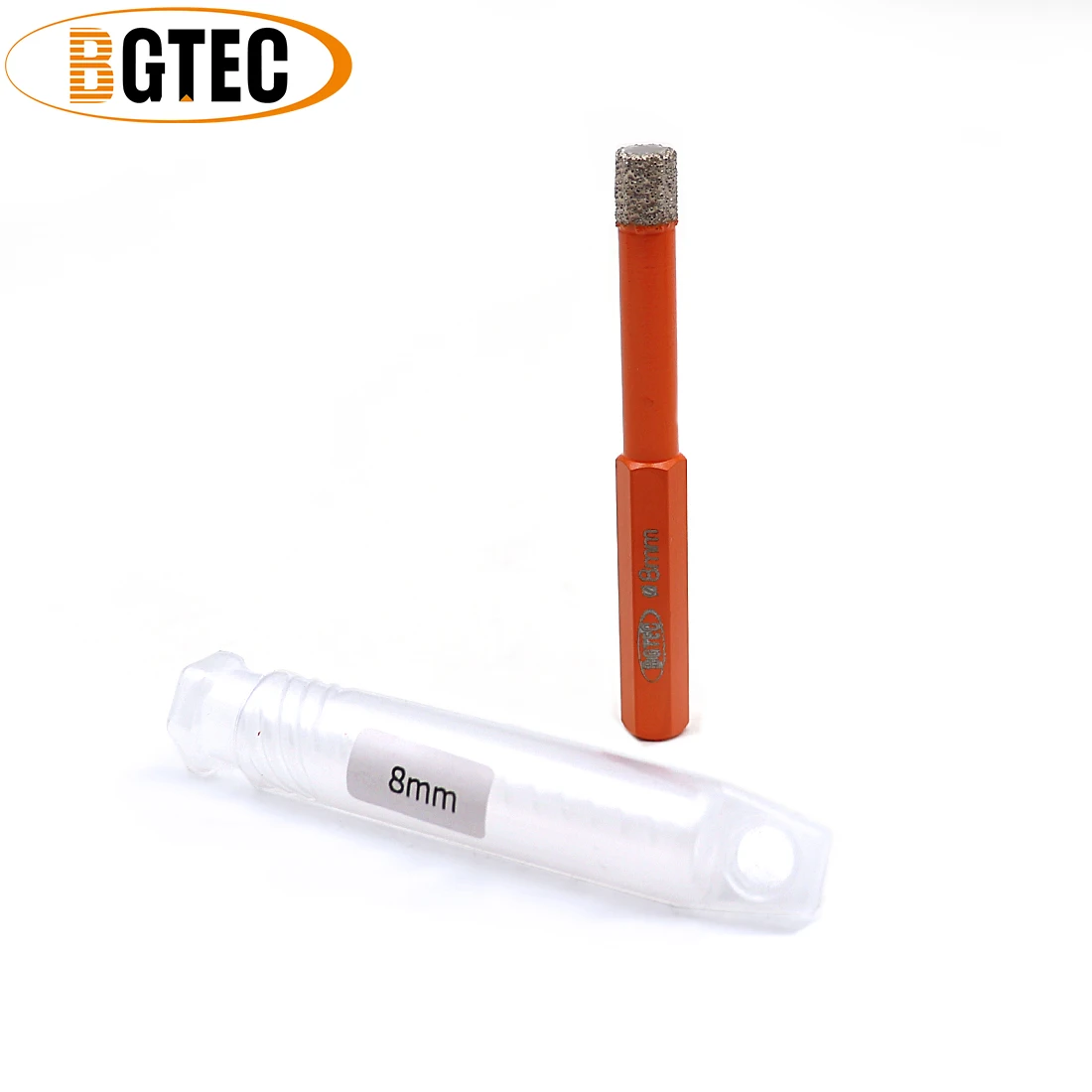 BGTEC 2pcs Hex shank 8 millimetri di Vuoto Brasato punte di perforazione A Secco punta di diamante per il ceramie piastrelle di granito foro sega