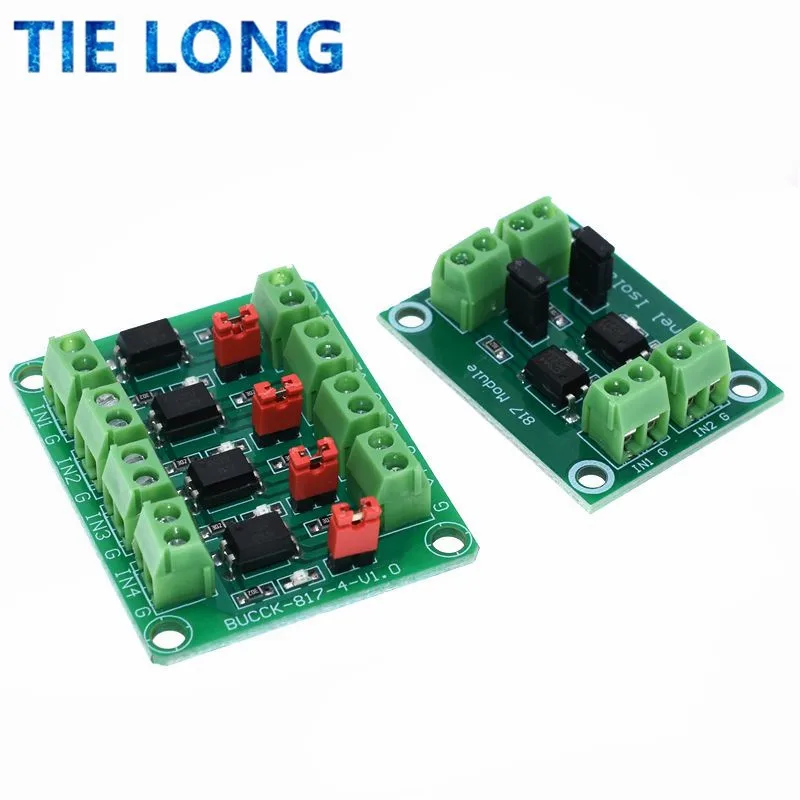 PC817 4 Channel Optocoupler Isolation Board Voltage Converter Adapter Module 3.6-30V Driver Photoelectric Isolated Module PC 817