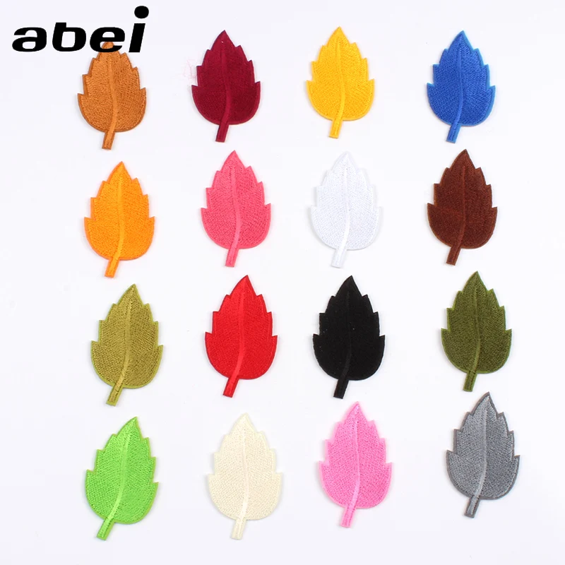 

10pcs/lot Embroidery Leaf Stickers Iron On Maple Patches For Jeans Hometexile Shoes Decoration DIY Patchwork Crafts Badge