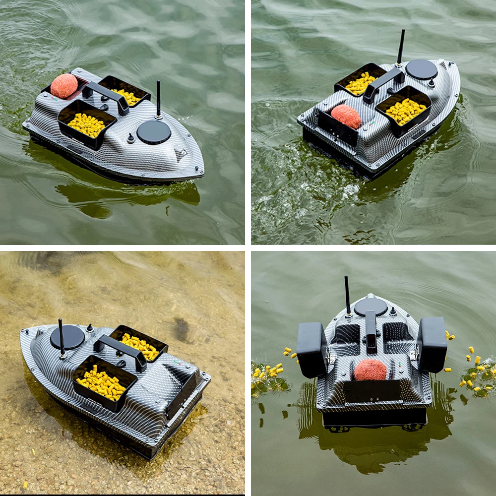 RC Fishing Bait Boat GPS Positioning Automatic Return Three Warehouse Bait Boat Dual-Engine Remote Control Fishing Boat 12000MAH