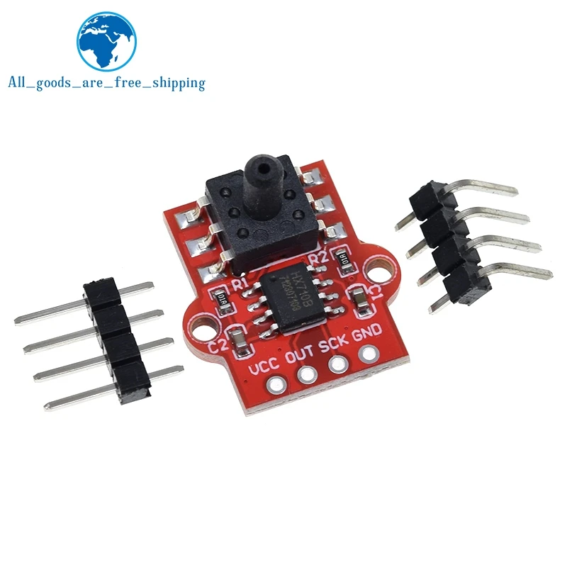 TZT DC 3.3V 5V 0-40KPa Pressure Sensor Module Connect 2.5mm Soft Tube Digital Liquid Water Level Controller Board For Arduino