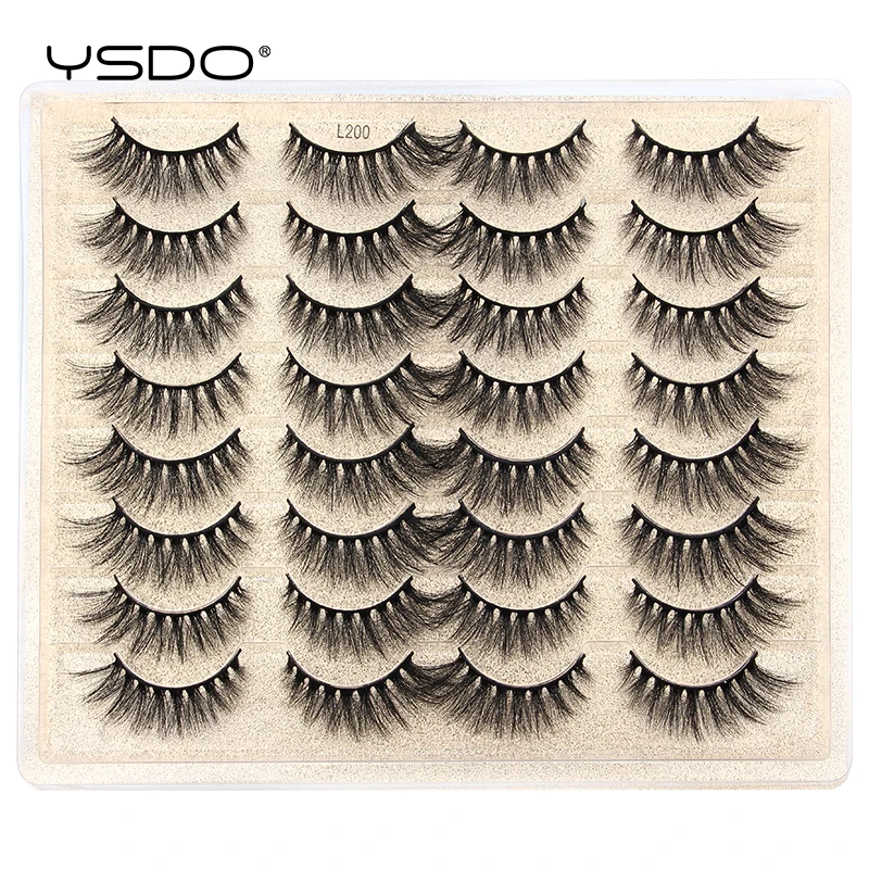 YSDO 3/5/16 Pairs Natural Long False Eyelashes Dramatic Fluffy 3D Mink Lashes Wispy Wholesale Eye Lashes Thick Soft