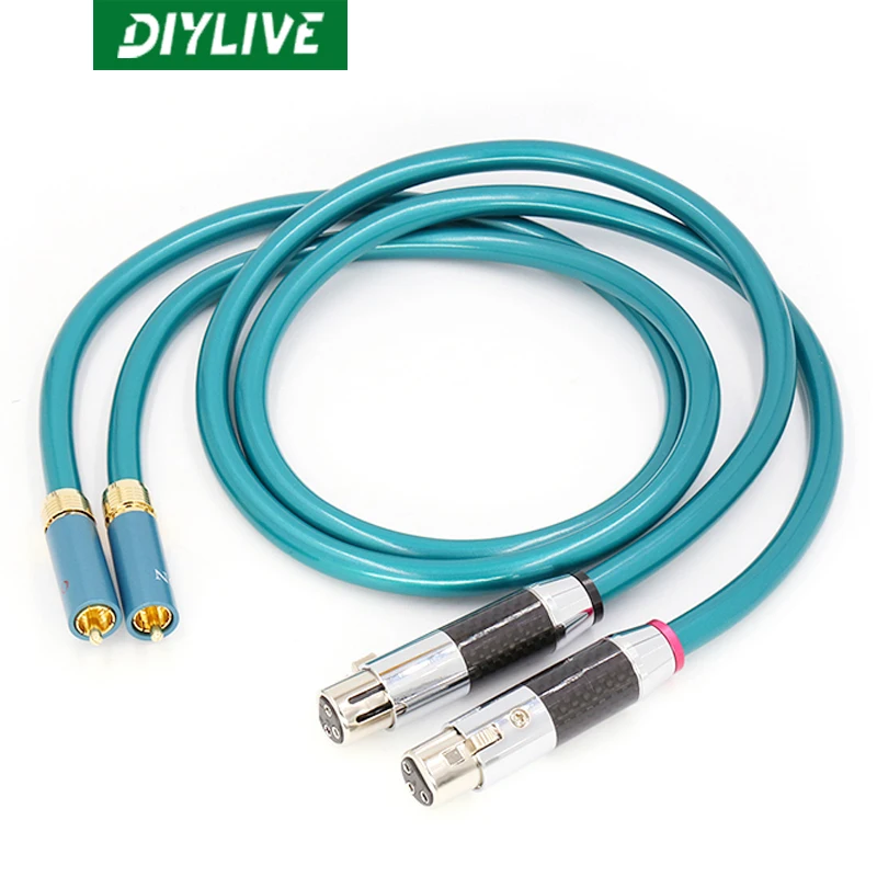 DIYLIVE High wind Ortofon 8N pure copper lotus to carnon head audio line signal line RCA to XLR balance line