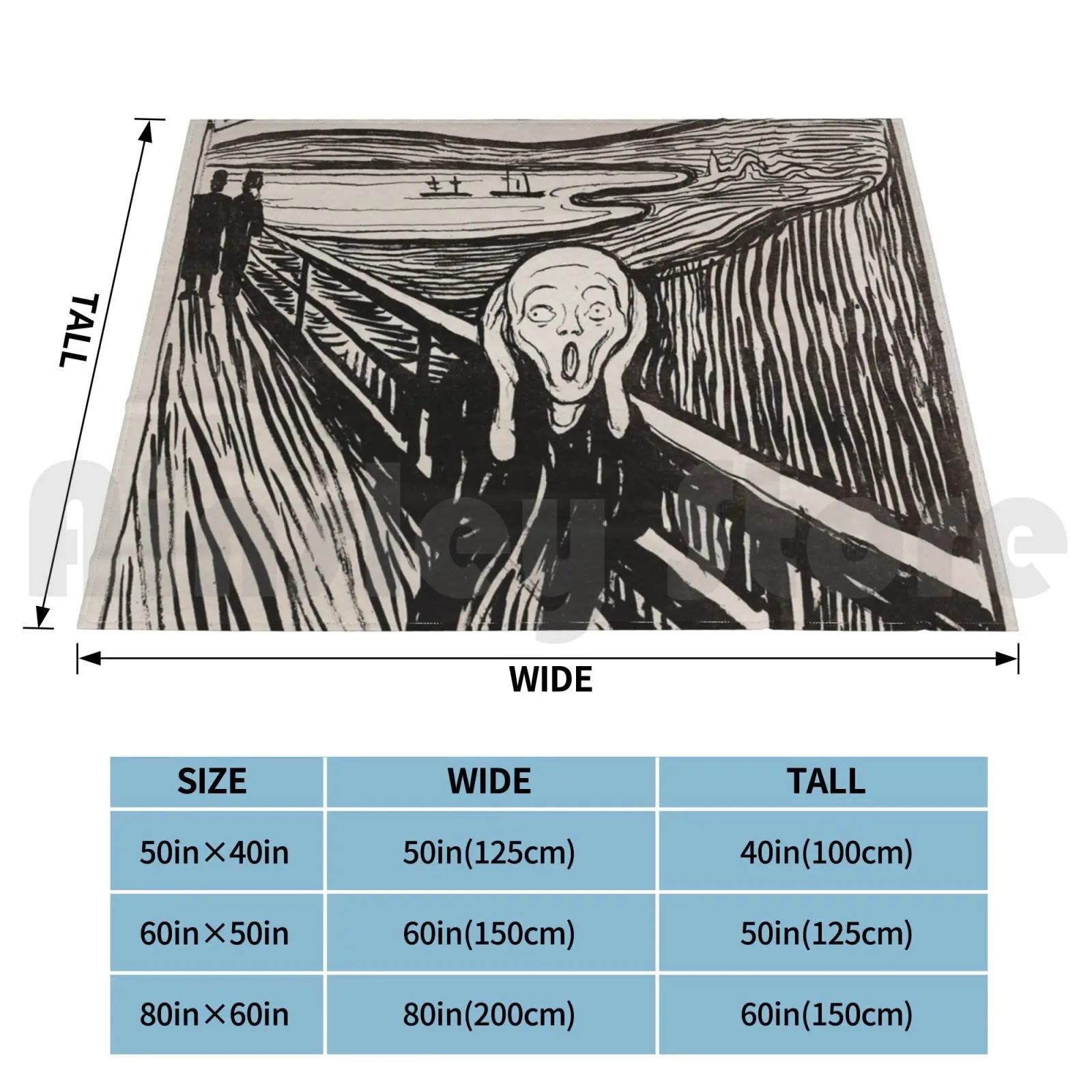 The Scream Blanket For Sofa Bed Travel Edward Munch Scream Painter Master Piece History Museum Teacher Work