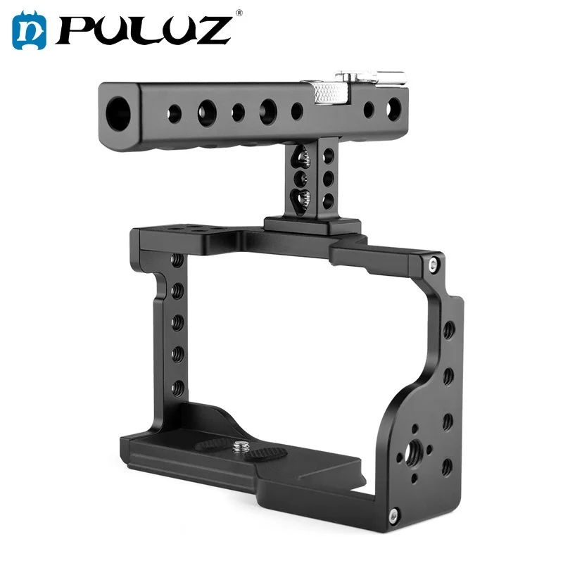 

PULUZ Aluminum Alloy Camera Cage Stabilizer with Handle Grip For Sony A6600 / ILCE-6600 Camera Video Cage Rig