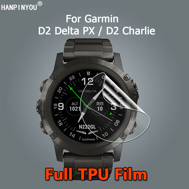 10 Pcs For Garmin D2 Delta PX Charlie Ultra Clear Full Cover Slim Soft TPU Hydrogel Film Screen Protector -Not Tempered Glass