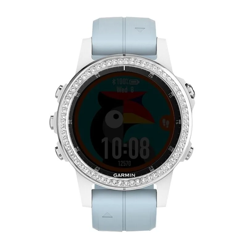 ووتش الحافة حلقة الفولاذ الصلب لاصق غطاء المضادة للخدش بلينغ كريستال حماية حلقة للغارمين فينيكس 5S/5S زائد