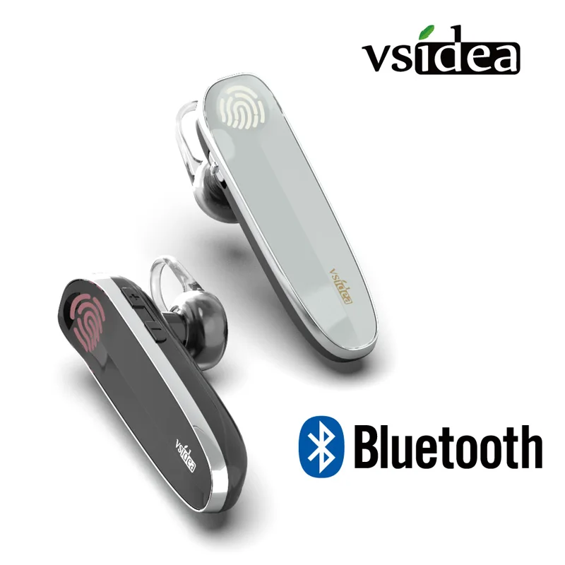 Vsidea-3 Touch control Bluetooth Earbuds Wireless Business monaural Headset in Ear Earphone for Driving Running Noise Cancelling