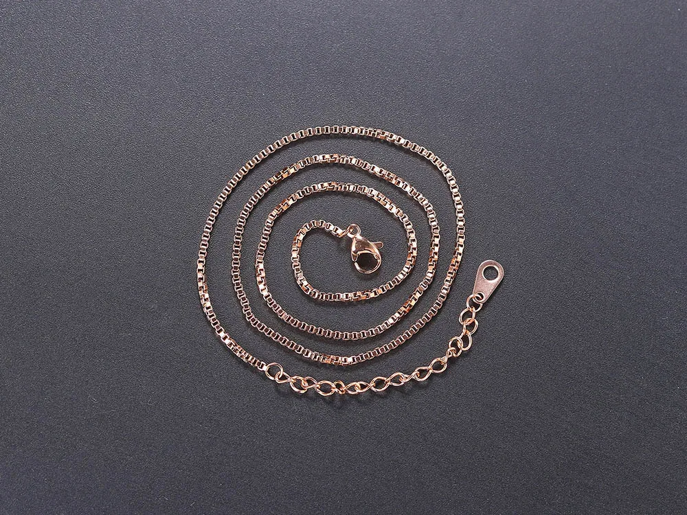 Dünne Kastenkette Halsketten für Männer und Frauen 1,5MM Edelstahlketten DIY Schmuck Minimalistische Halskette Modeschmuck C027 – Detail 2