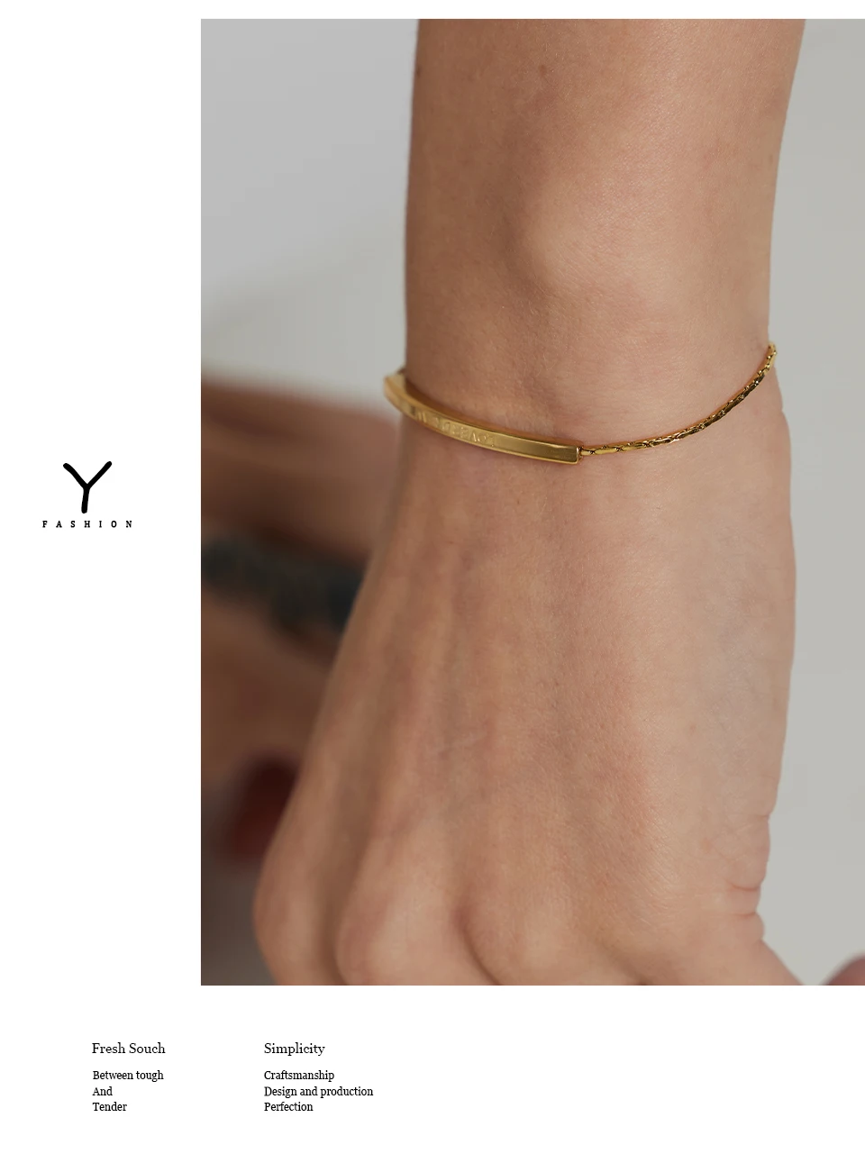 Yhpup Stainless Steel Geometric Chain Bangle Bracelet Trendy Jewelry Romantic Lover Dream Gift Jewelry Bracelet Anniversary