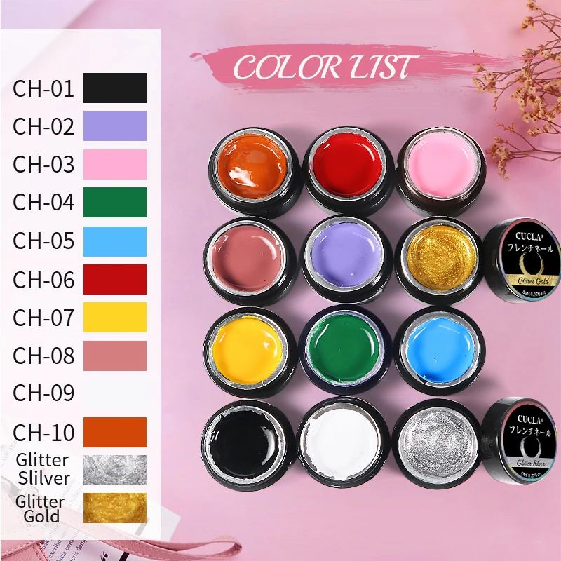 Nail Painting Gel Painting Flower Drawing Line Gel 12 Colors Nail Accessories Nail Art Design Soak Off Uv Led Gel Manicure