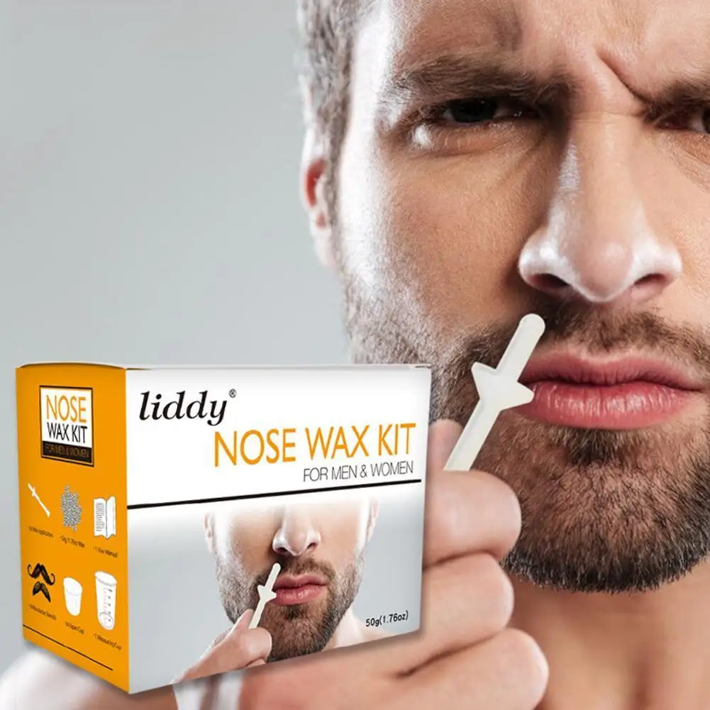 Nose Ear Hair Removal Depilation Wax Dipping Pot Hair Removal Waxing Kit Remove Nose Hair Bean Nostril Cleaning