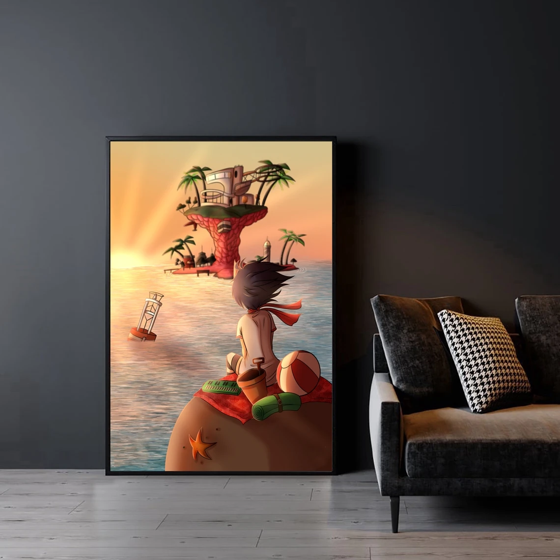 Gorillaz Plastic Beach Music Album Cover Poster Rap Hip Hop Pop Music Star Canvas Poster Print (No Frame)