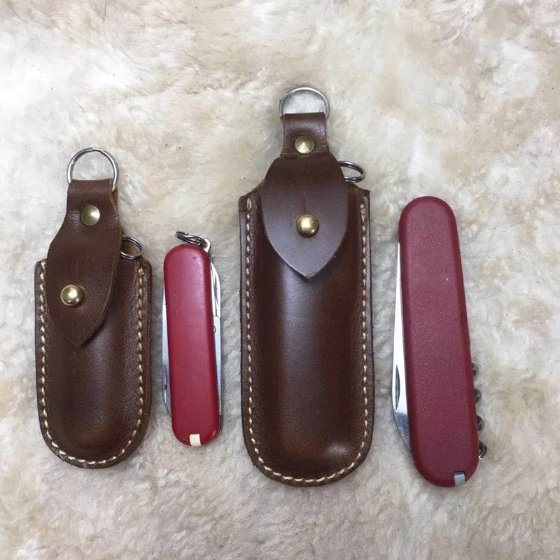 

Genuine Leather Case Scabbard for Outdoor Folding Tool Shell, Password Wigo, Happest Storage Case, 58mm, 84mm, 91mm, 111m