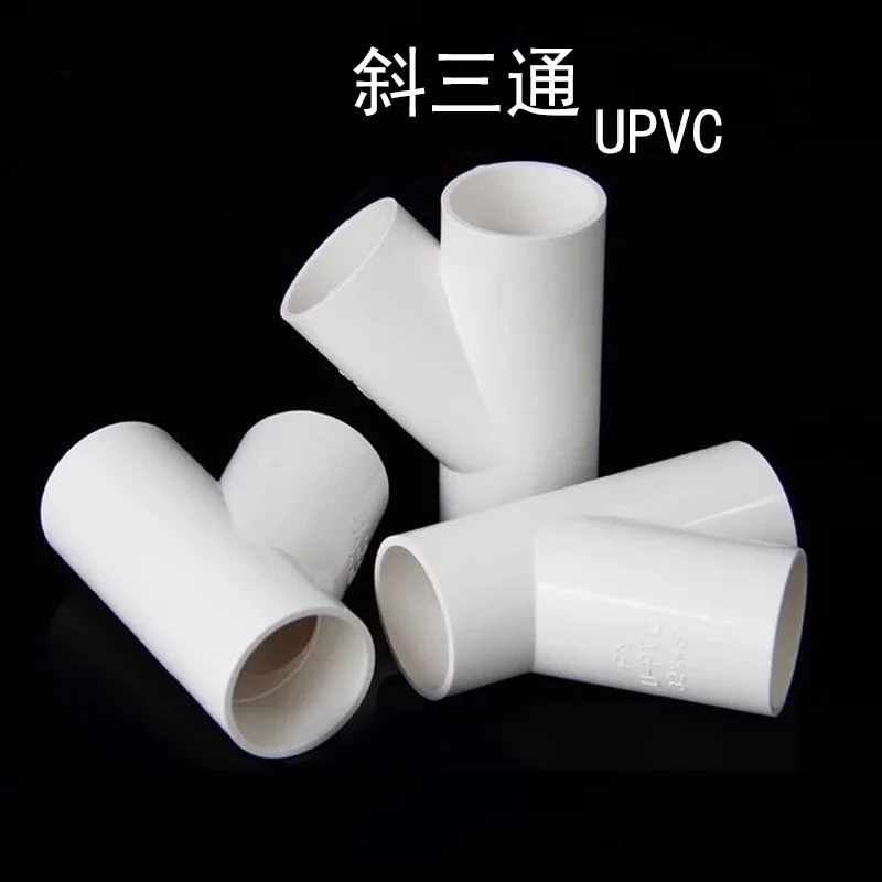 Standard PVC Schräge T-stecker 45 Grad Stecker 45 Grad Diagonal Stecker 32mm 20mmY Typ Stecker 1Pcs