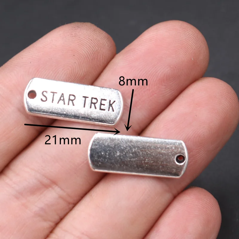 20 pz Mix Inspirational Metal Tag FOREVER/fede/INSPIRE/STAR TREK pendenti braccialetto di fascino fai da te portachiavi gioielli artigianato fare