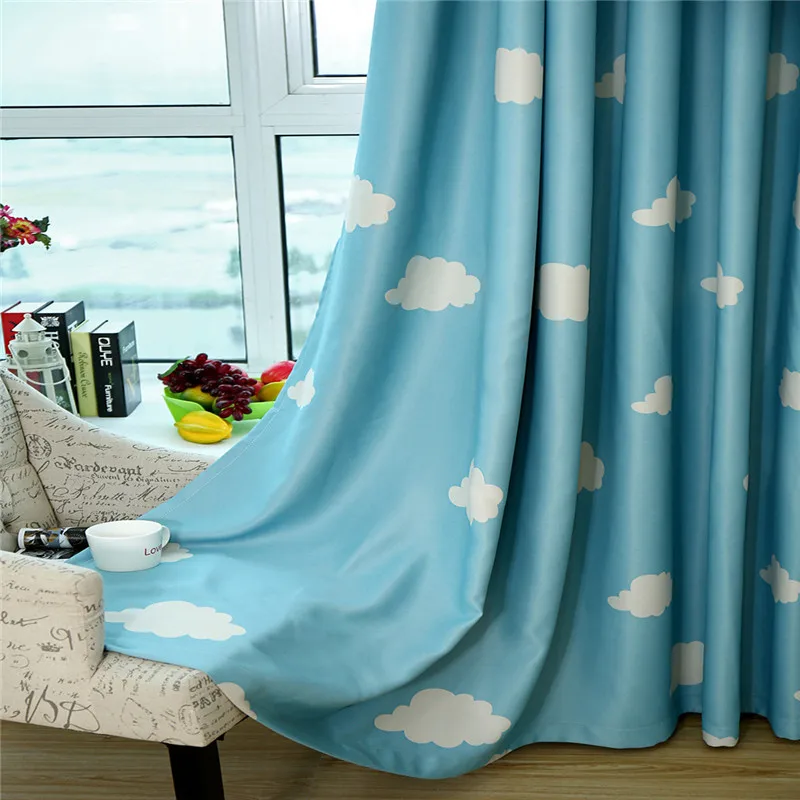 [Free Custom] GYC2020 Gyrohome 1PC Clouds  Blackout Curtain Children Window Living Room Dec