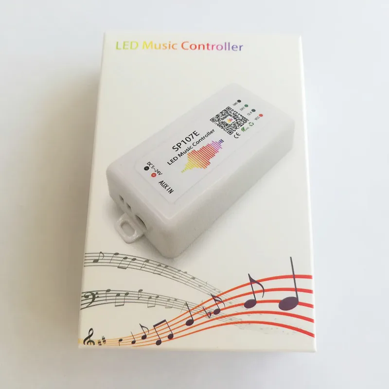 4PCS SP107E DC5-24V LED Controller Music With Wireless Bluetooth-compatible SPI Full Color Music Control VIA APP For WS2811 2812