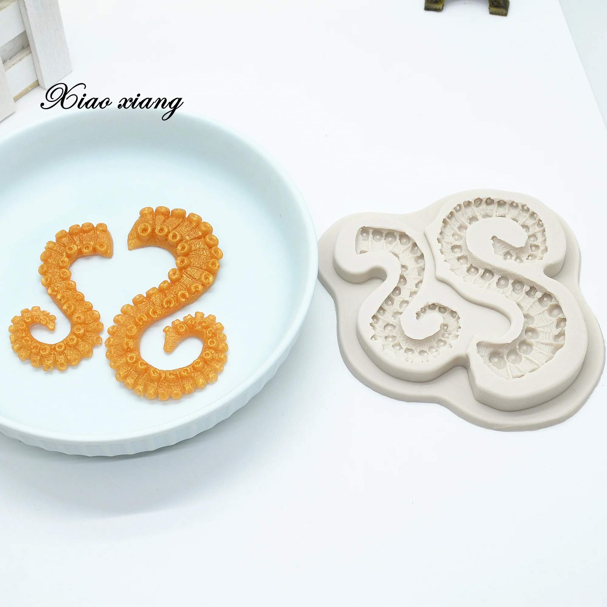 3D Tentacles Octopus  Silicone Resin Molds Kitchen Baking Tools Cake Chocolate Lace Decoration DIY Pastry Dessert Fondant Mould