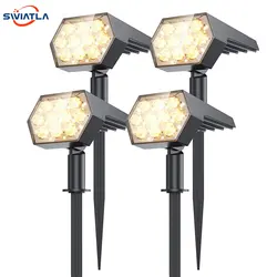 Swiatla luzes solares ao ar livre 92 led solar luzes de ponto ao ar livre ip67 à prova dip67 água solar jardim luzes 2 em 1 para quintal jardim varanda