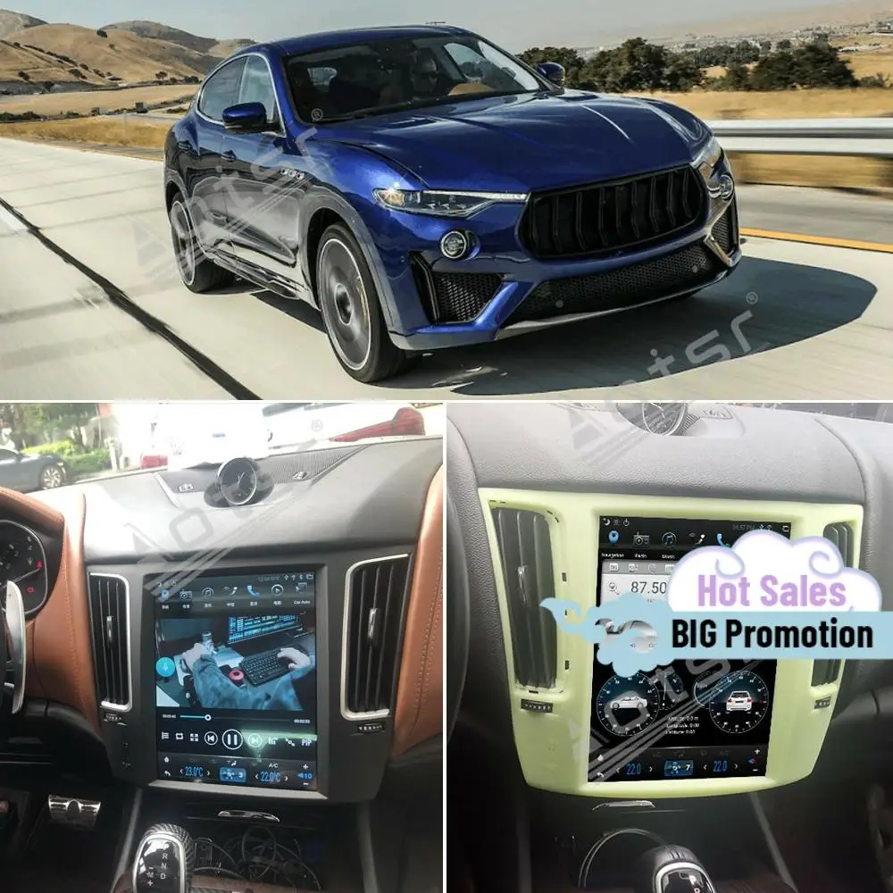 

Сенсорный экран Tesla, Android 9 плеер для Maserati Levante 2012 2013 2014 2015 2016 2017 2018 2019 2020, GPS-навигация, радио, головное устройство