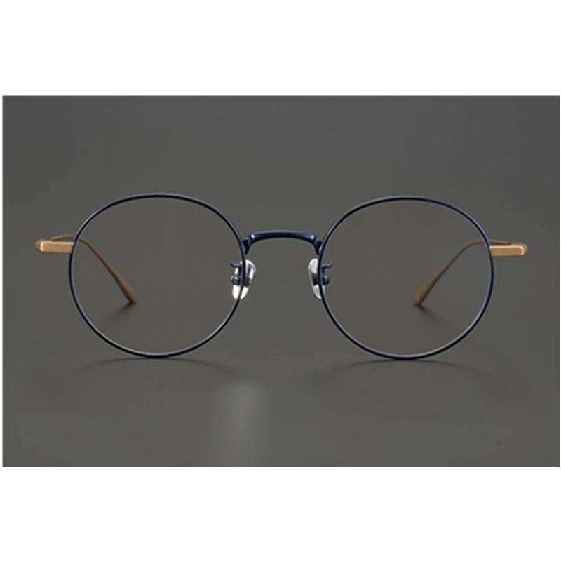 Japanese Hand-Made Retro Round Eyeglasses Men Women Pure Titanium Ultralight Glasses Frame High Quality Spectacles Frames