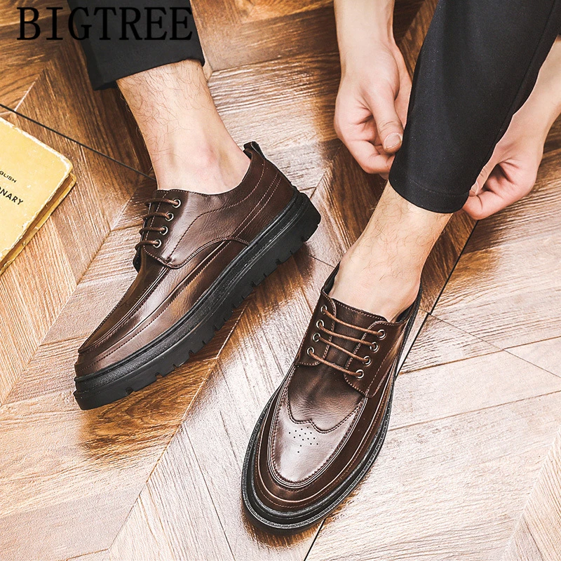 Brogue Shoes Men Formal Designer Shoes Men Classic Brown Dress Coiffeur Luxury Mens Shoes Casual Evening Dress Chaussure Homme