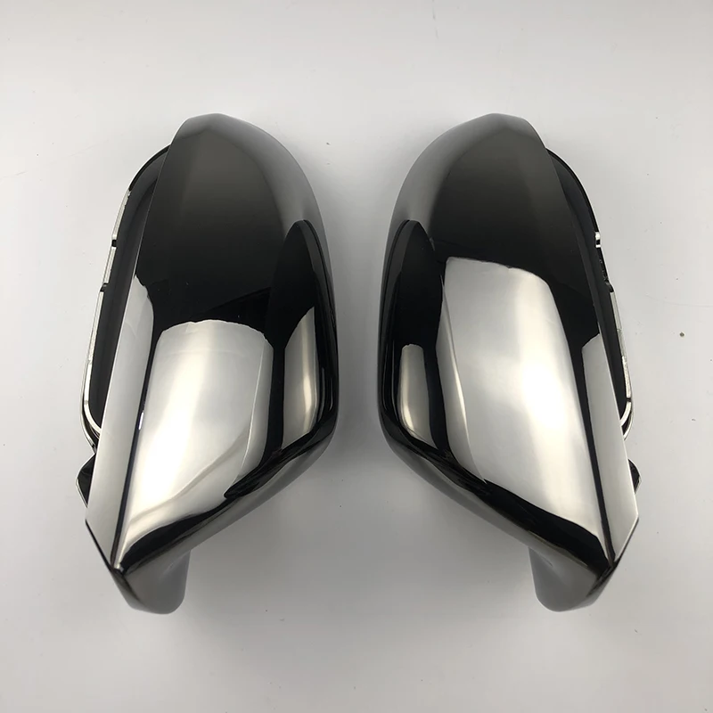 For Audi A6 C7 Tungsten steel black Rearview Mirror Case Door Wing Mirror Cover Cap Shell Housing