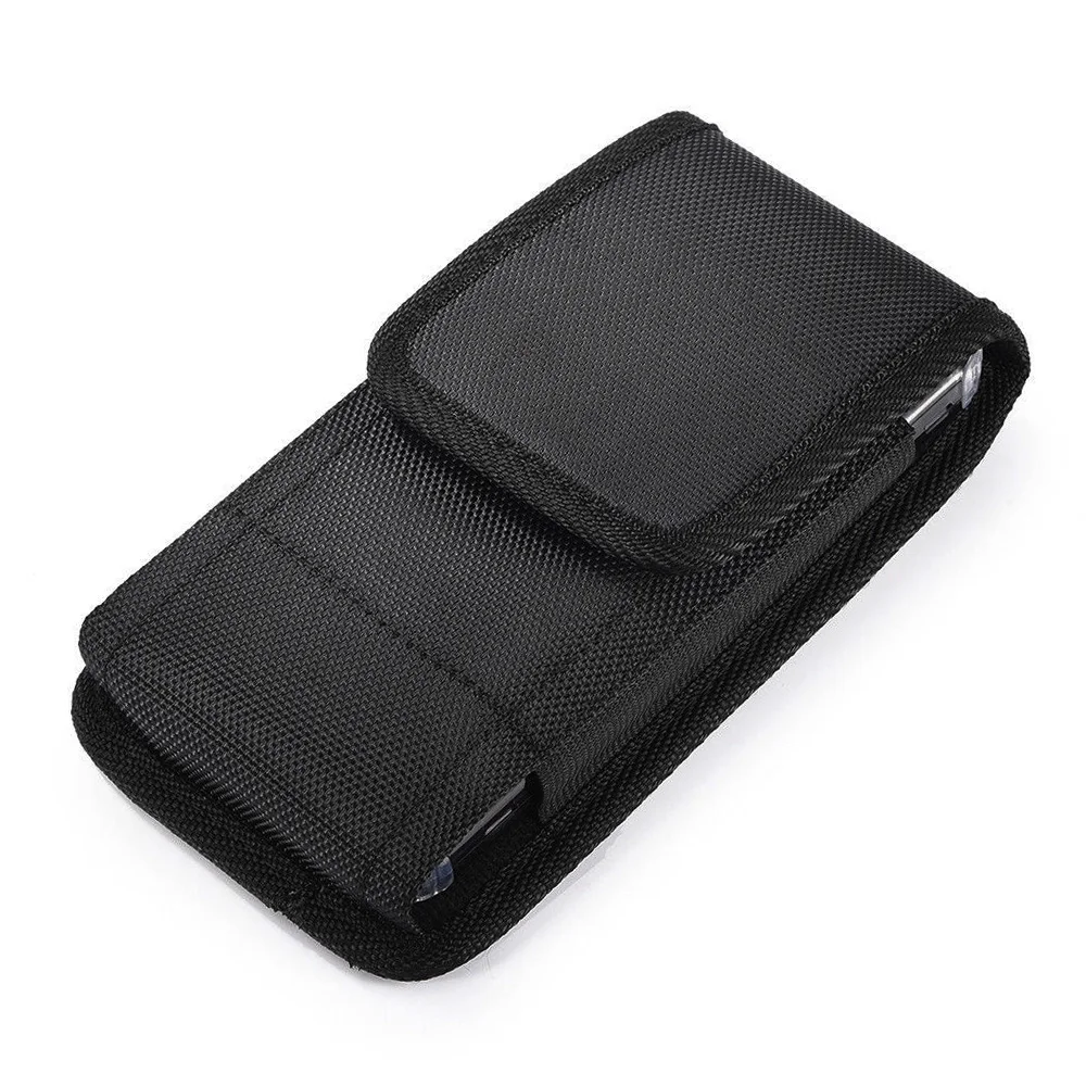 Universal Nylon Pouch for iPhone Samsung Huawei Xiaomi Mens Waist Pack Carabiner Belt Clip Case for 3.5-6.3 inch Mobile Phone