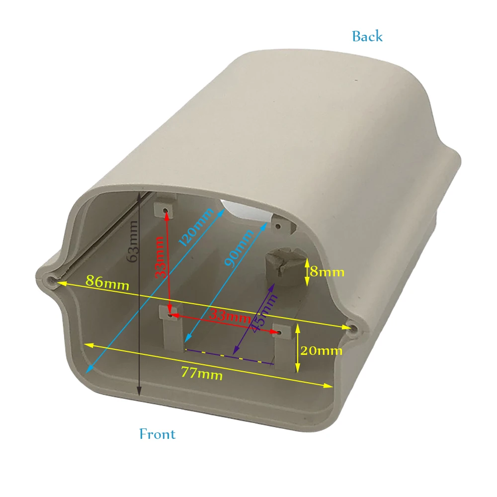 DIY Indoor Outdoor Mini Security CCTV Camera Housing Protective Box Clear Glass Window Video Surveillance Camera Protection Case