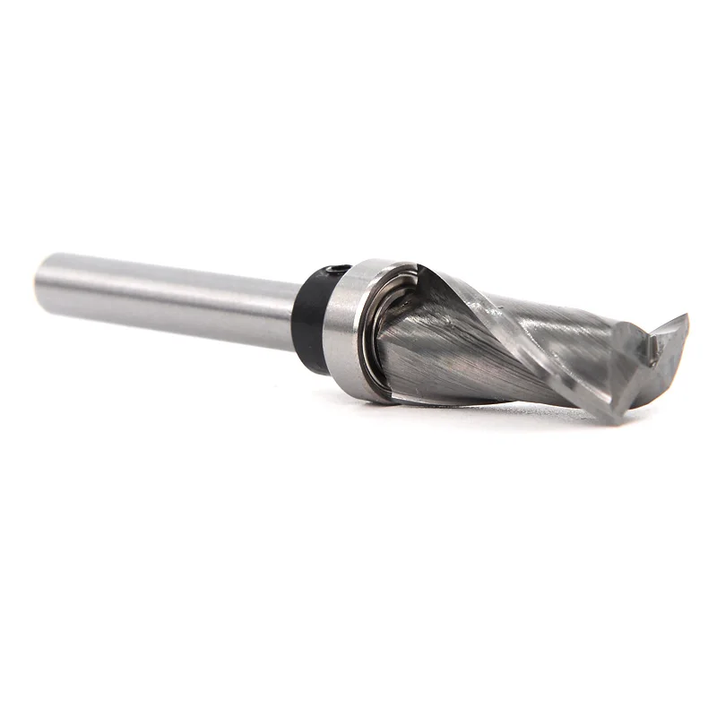 Bearing Ultra-Perfomance Compression Flush Trim Solid Carbide CNC Router Bit for woodworking end mill  1/4\