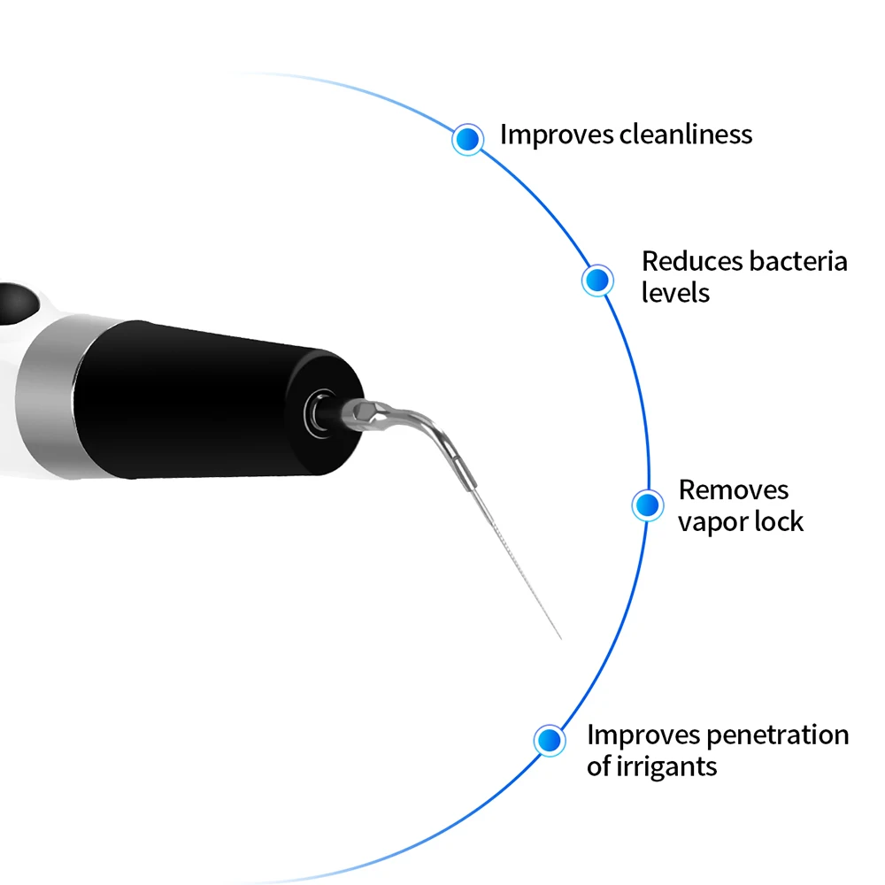 AZDENT Dental Endo Ultrasonic Activator 6 Tips Cordless Endodontic Irrigator Handpiece Root Canal Treatment Dentistry Instrument