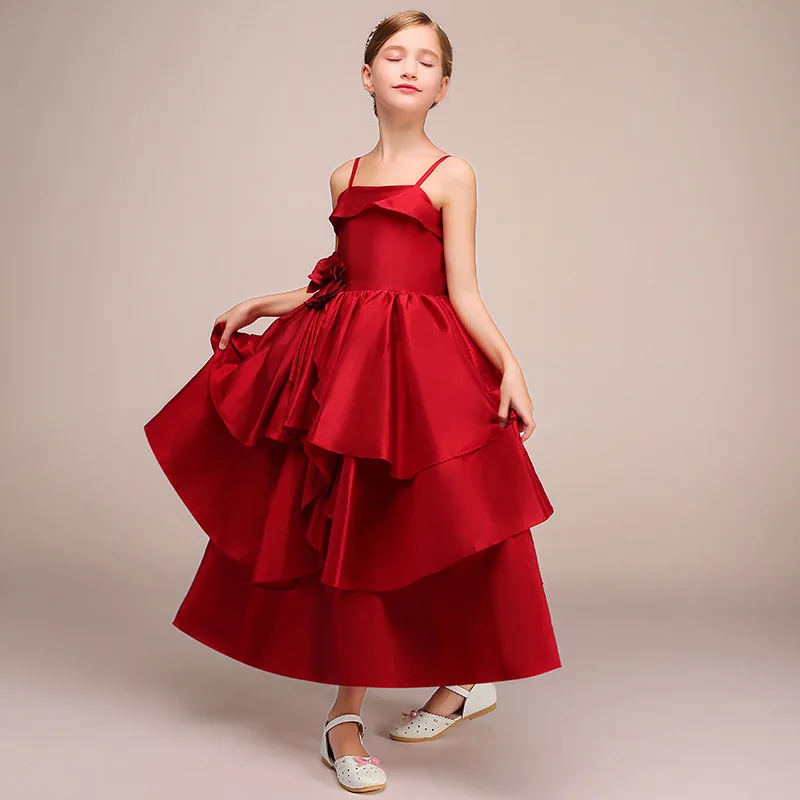 Dideyttawl Customized Birthday Party Concert Gowns Junior Vintage Spaghetti Straps Princess Flower Girl Dresses For Christmas