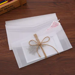 Vintage transparente translúcido papel Envelopes conjunto, carta personalizada, convite de casamento Envelopes para cartões, 20pcs/lote