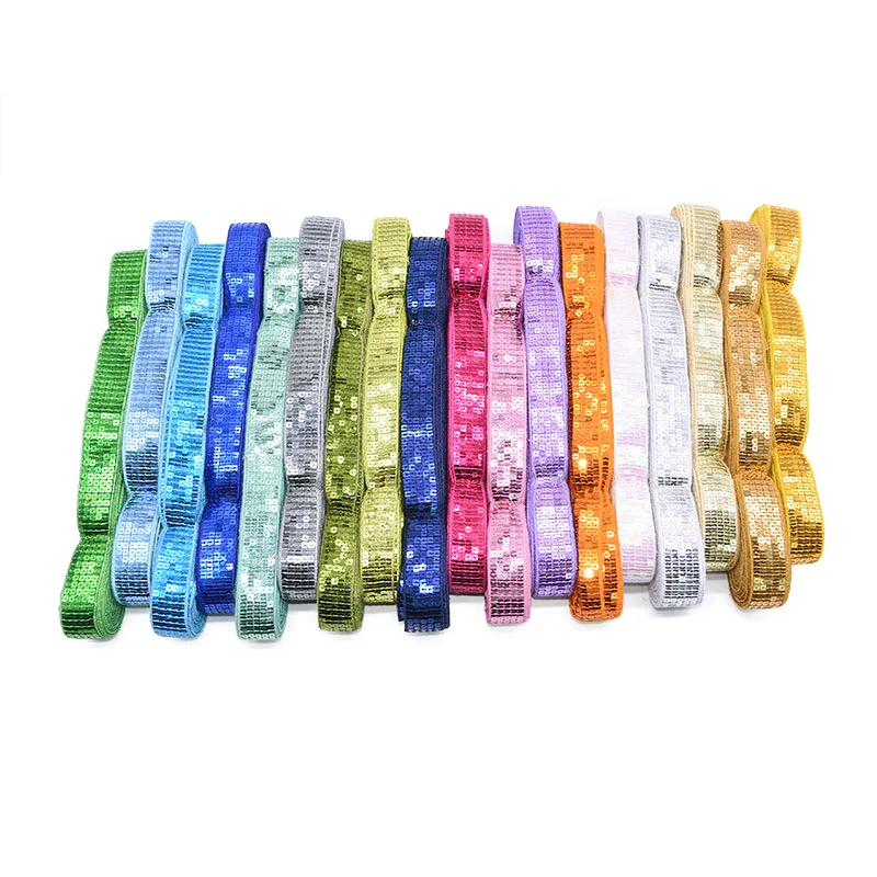 5/10 yard Sequin Ribbon Garment Trim Lace Sewing Fabric for Stage Clothing Accessories Costume Laser Scrapbooking DIY Supplies