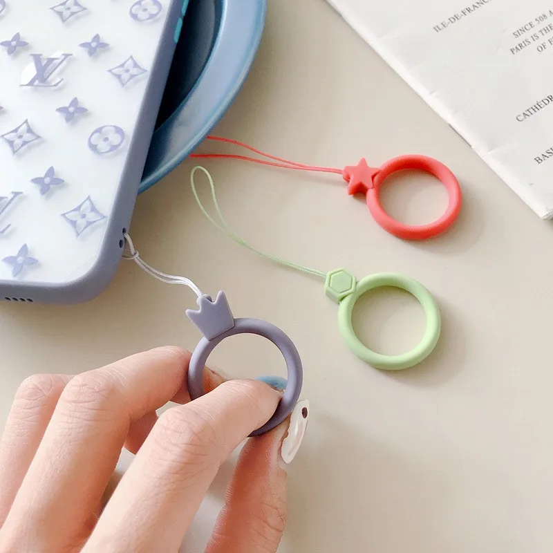 かわいい携帯電話のリストストラップ旅行携帯電話ストラップユニバーサルシリコンハンドロープモバイルペンダントキーホルダーカードキーストリップ