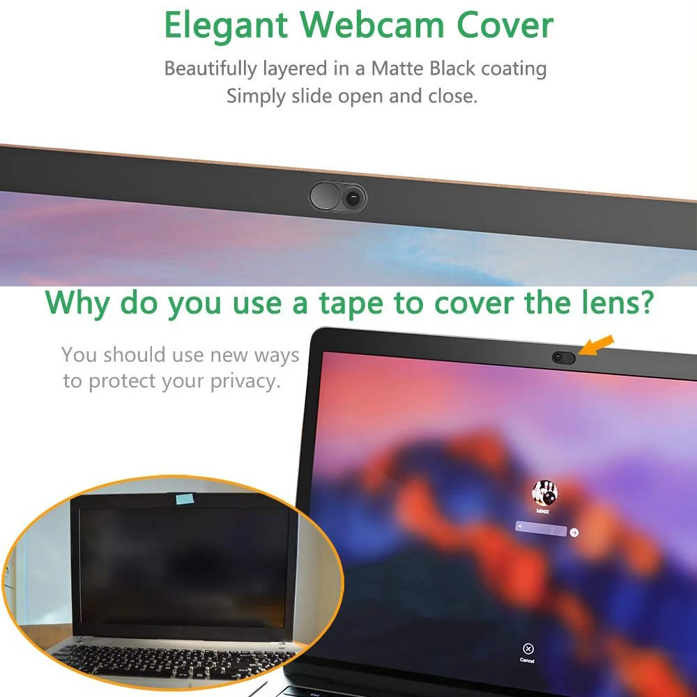 Webcam Cho Macbook Laptop Ipad Máy Tính Máy Tính Bảng Chụp Nam Châm Thanh Trượt Nhựa Đa Năng Antispy Bao Da Máy Ảnh Riêng Tư Miếng Dán